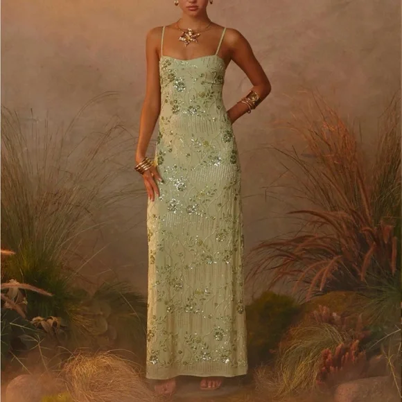 Peppermayo Celadine Beaded Maxi Dress - Picture 1 of 8
